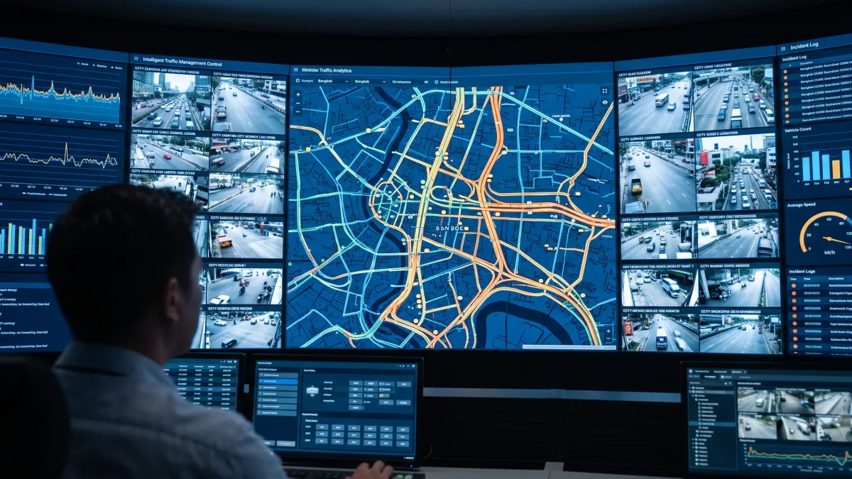 Service Illustration: ซอฟต์แวร์บริหารจัดการจราจรอัจฉริยะ(Smart Traffic Management)